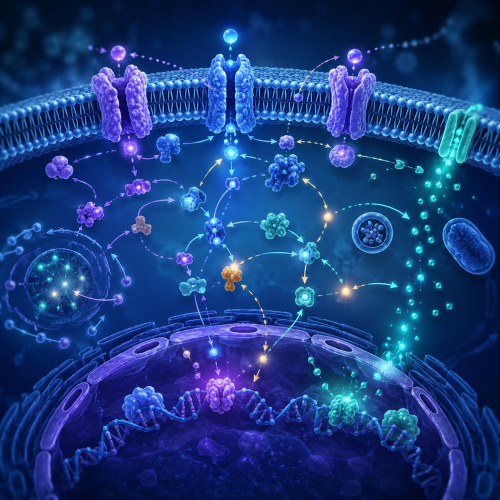 Calcium signaling pathways at the cellular level